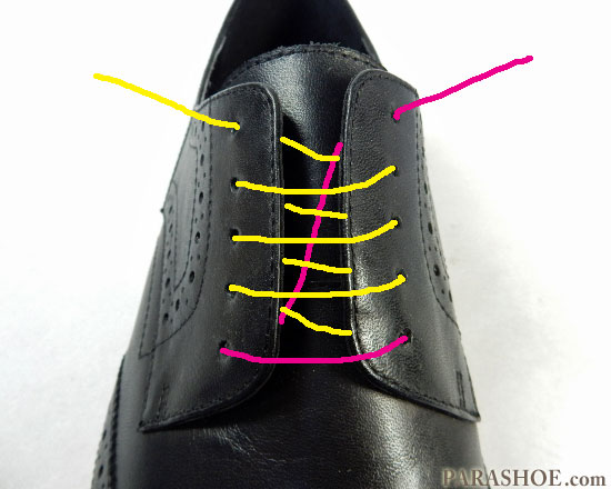 革靴の靴紐の通し方（結び方）の種類と特徴（シングル・パラレル・オーバーラップ・アンダーラップ） | 靴専門通販サイト【靴のパラダイス】
